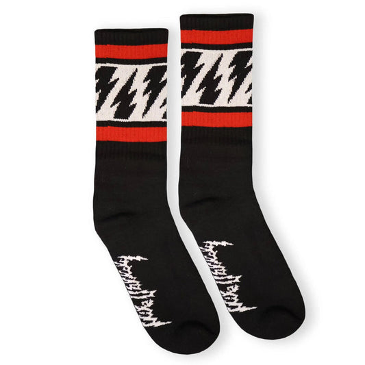SOCCO x Mike Vallely Lightning Bolt Socks | Black: S/M