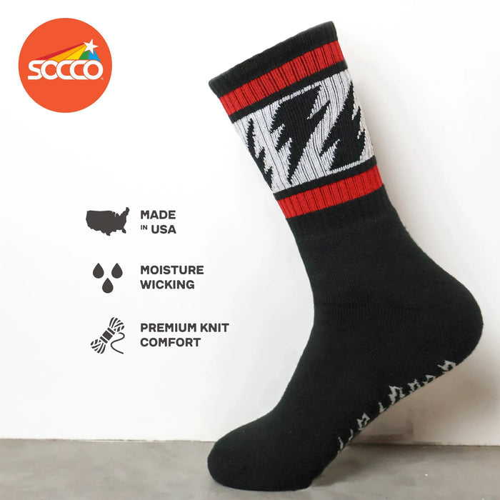 SOCCO x Mike Vallely Lightning Bolt Socks | Black: S/M