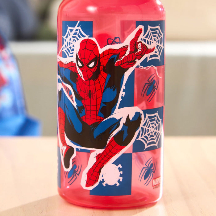 Spiderman Arachnid Grid 370ml School Water Bottle