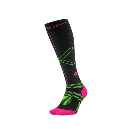 STOX | Running Compression Socks | Dames | Charcoal / Fuchsia