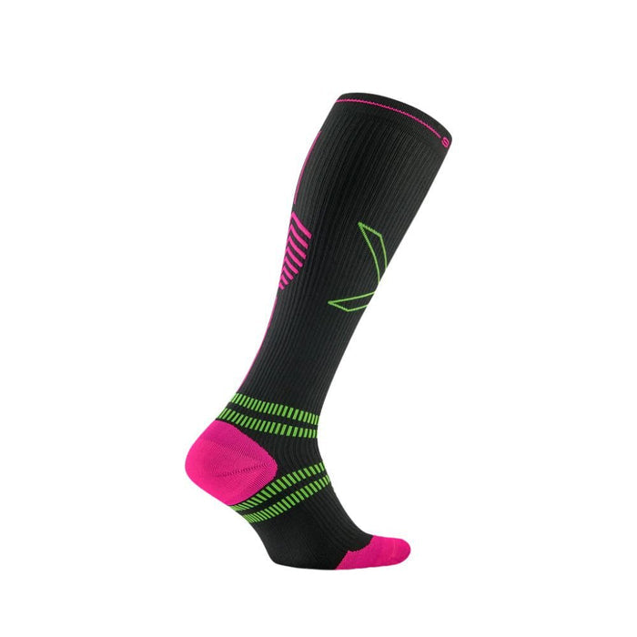 STOX | Running Compression Socks | Dames | Charcoal / Fuchsia
