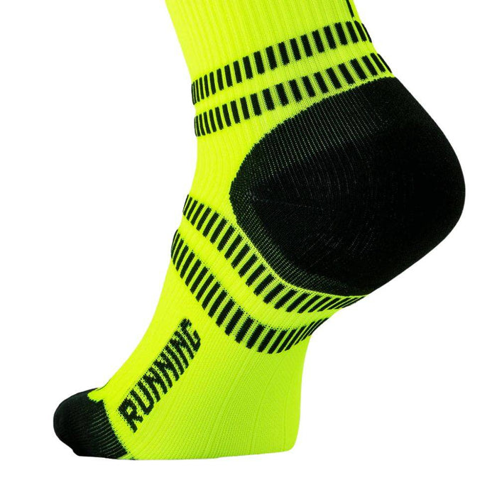 STOX | Running Compression Socks | Dames | Yellow Fluo / Black