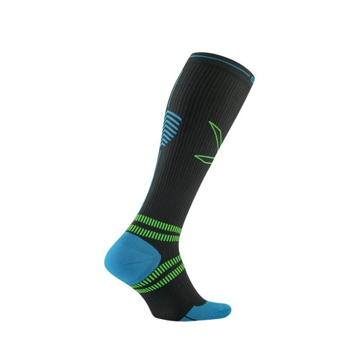 STOX | Running Compression Socks | Heren | Charcoal / Bright Blue