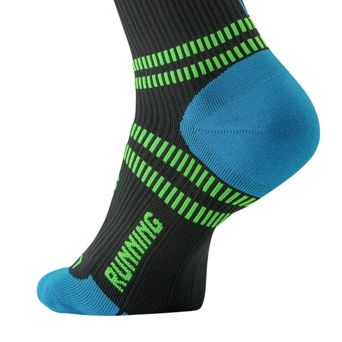 STOX | Running Compression Socks | Heren | Charcoal / Bright Blue