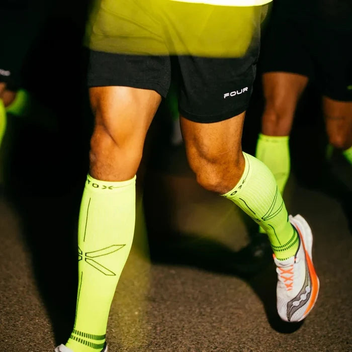 STOX | Running Compression Socks | Heren | Yellow Fluo / Black