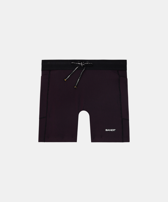 Striped Cadence™ 5" Compression - Black / Fig