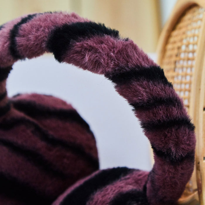 Stych Pink Zebra Stripe Earmuffs