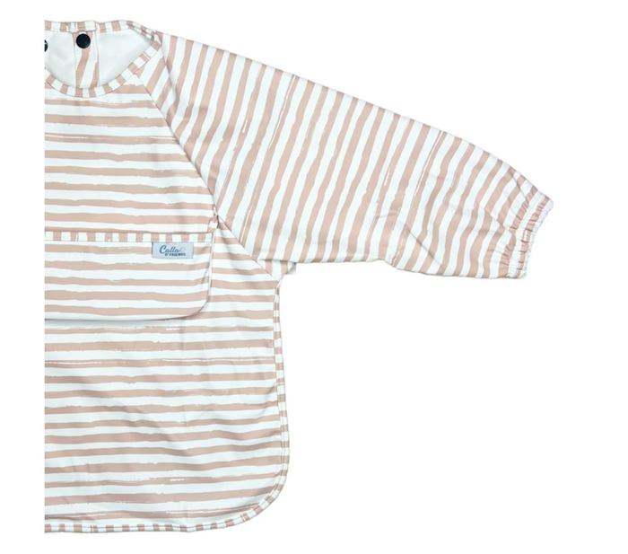 The Grayson Long Sleeve Bib - Brush Stripes Khaki