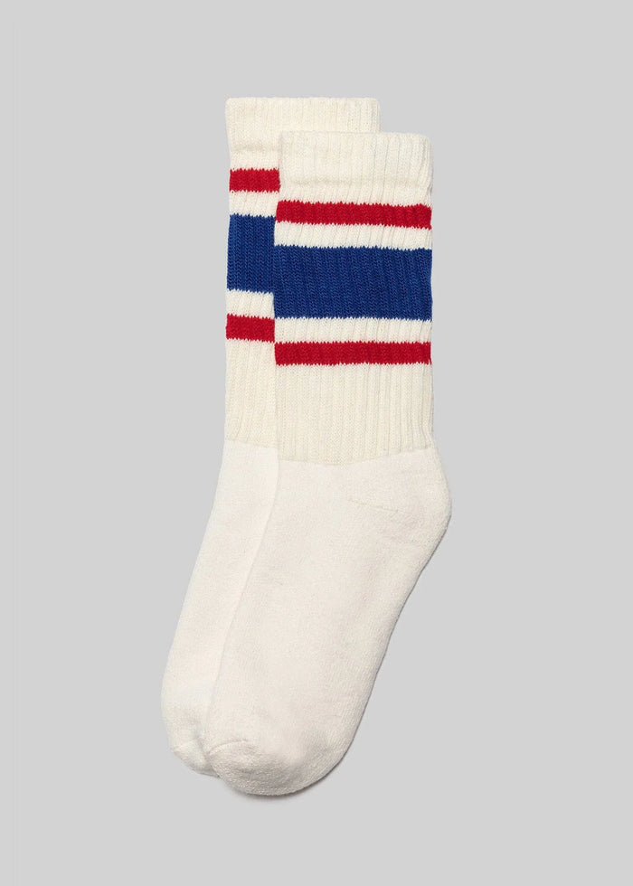 The Retro Stripe: Royal/red / One Size