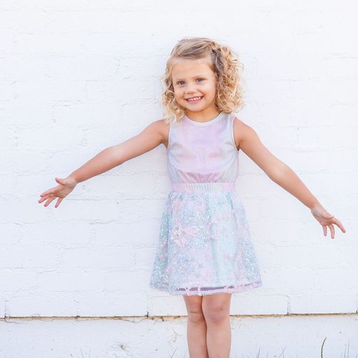 Under the Sea Flitter Tulle + Sequin Embroidery Dress
