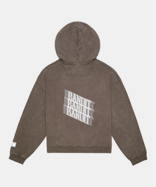 Unisex Chroma Wash Cropped Hoodie - Cocoa