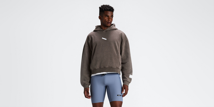 Unisex Chroma Wash Cropped Hoodie - Cocoa