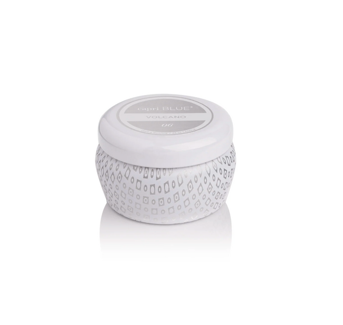 Volcano White Mini Tin Candle