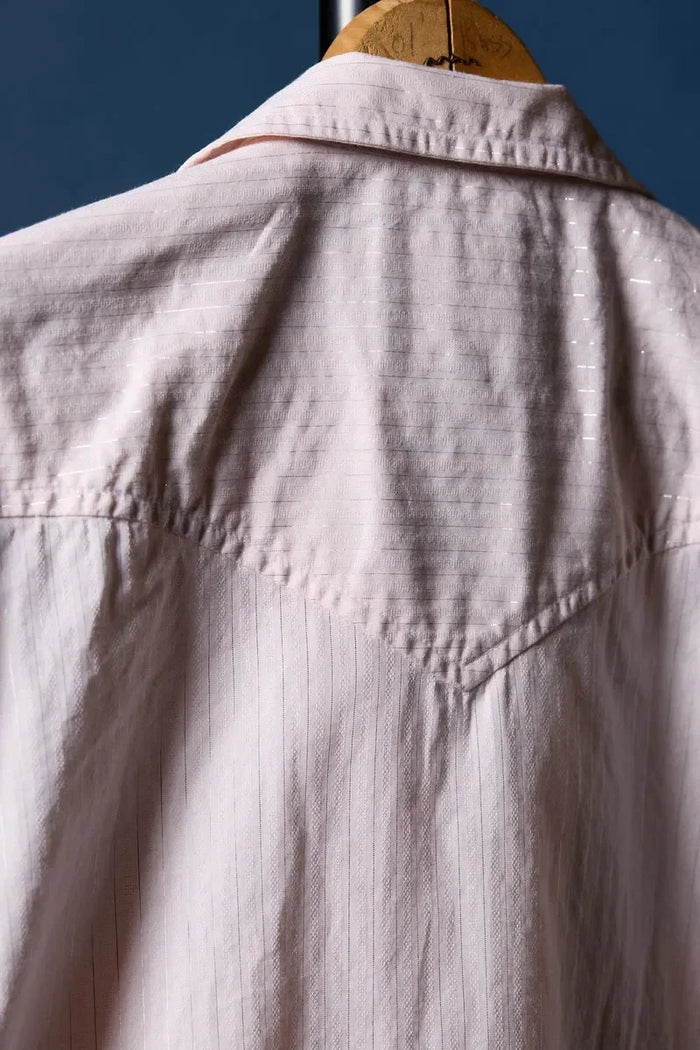 Western Lurex in Pink Pearl Snap Shirt Back