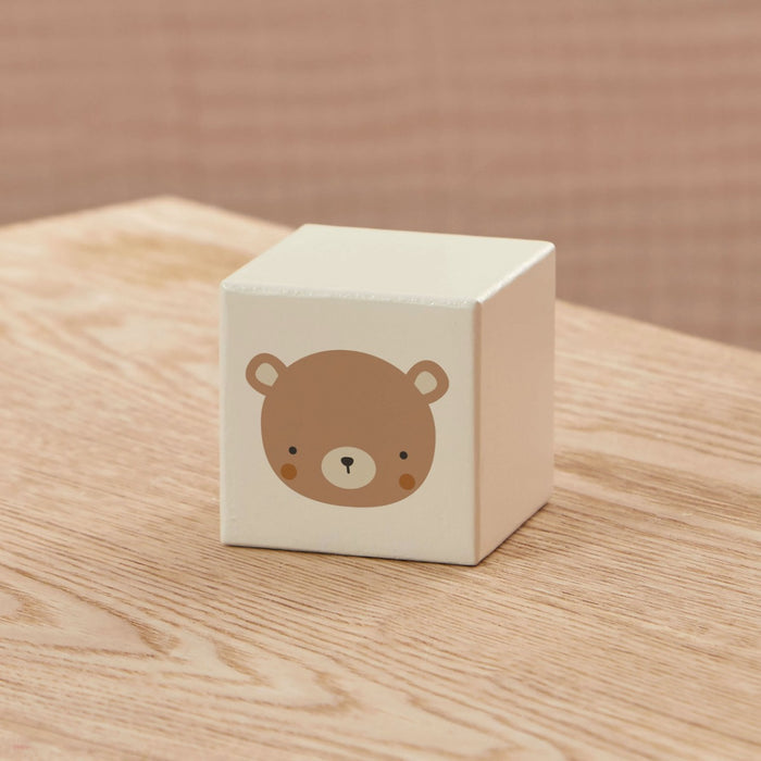 White Wooden Bear Block