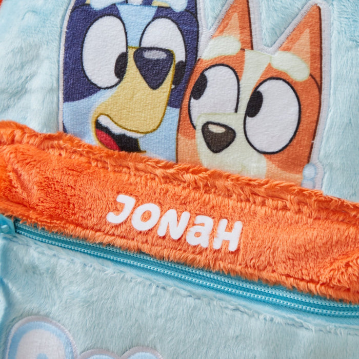 William Lamb Personalised Blue Plush Bluey Backpack
