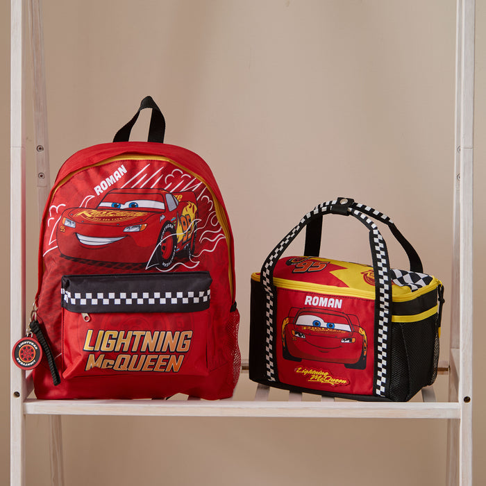 William Lamb Personalised Cars Lightning McQueen Bag & Lunch Bag Gift Set