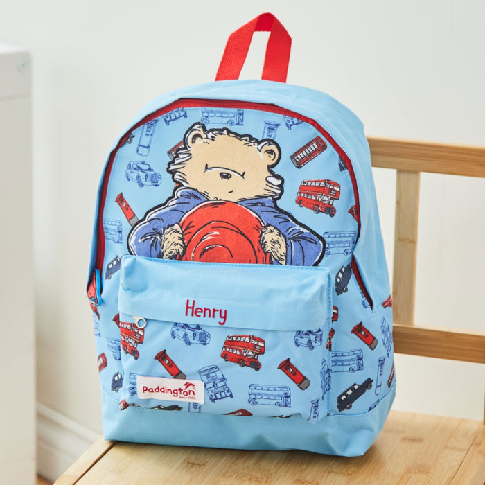 William Lamb Personalised Paddington Classic Blue & Red Roxy Backpack