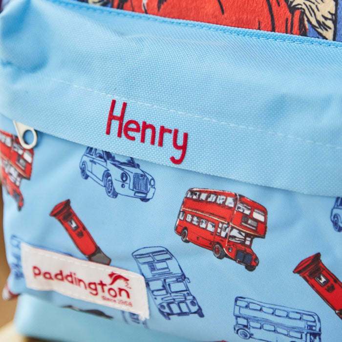 William Lamb Personalised Paddington Classic Blue & Red Roxy Backpack