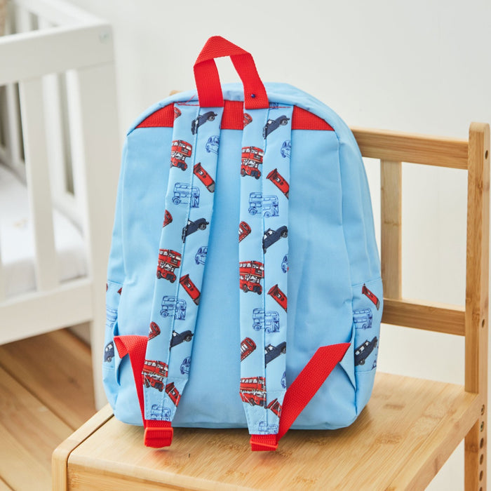 William Lamb Personalised Paddington Classic Blue & Red Roxy Backpack