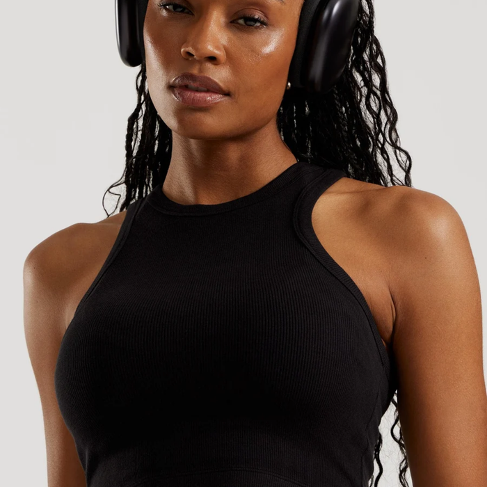 Women's Best - Comfort Ribbed Cropped Tank | Black