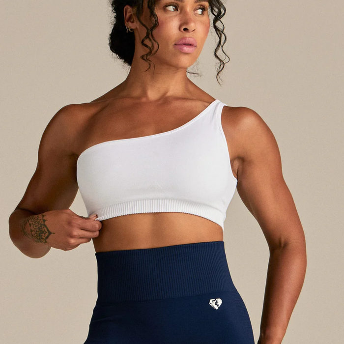 Women's Best - Power Seamless One Shoulder Bra | White