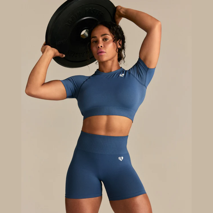Women's Best - Power Short Sleeve Crop Top | Blueberry