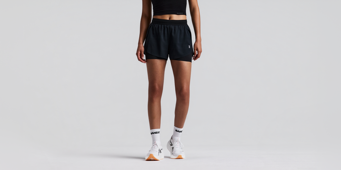 Women's CoolGrid™ 2-in-1 Run Shorts - Black