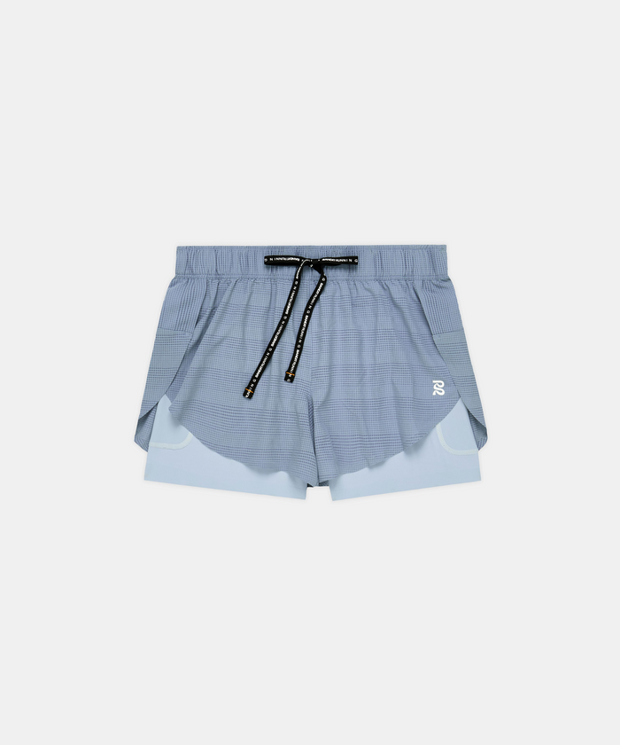 Women's CoolGrid™ 2-in-1 Run Shorts - Steel Horizon