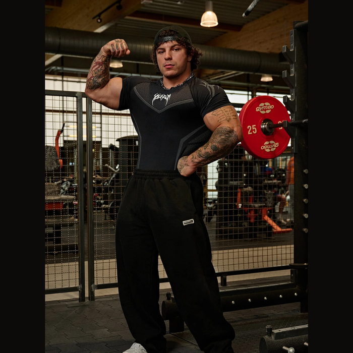 YoungLA - 4065 - Warrior X Compression Tees - Black/Grey