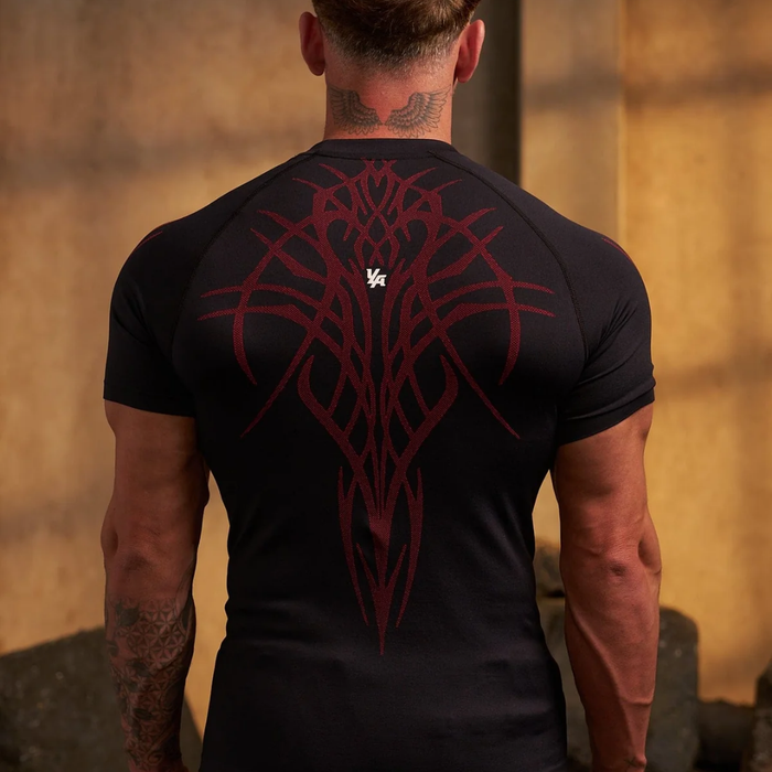 YoungLA - 4067 - Gothic Compression Tees - Black/Red