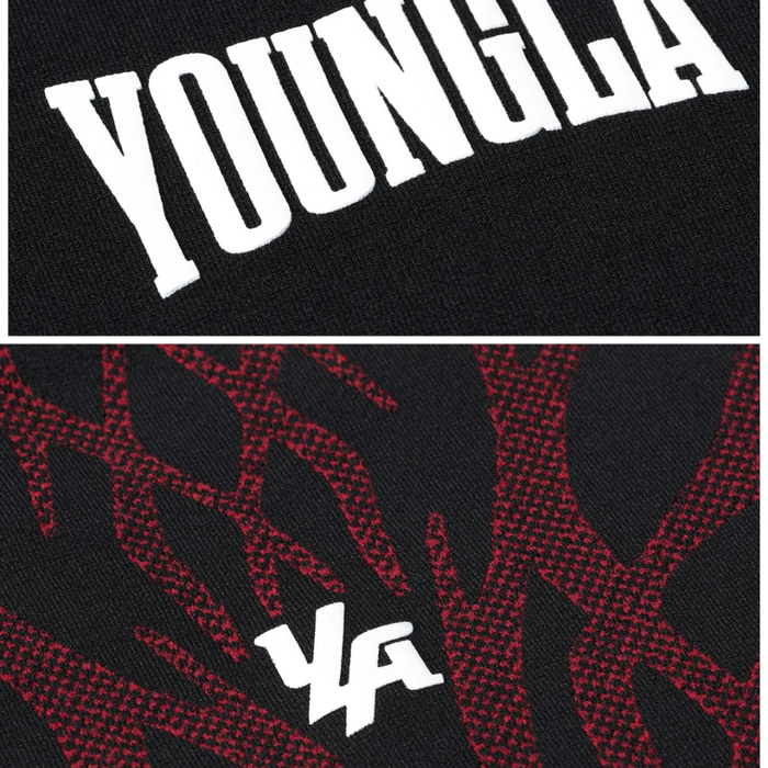 YoungLA - 4067 - Gothic Compression Tees - Black/Red