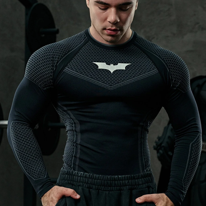 YoungLA - 8004 - Batman Compression Longsleeves - Black