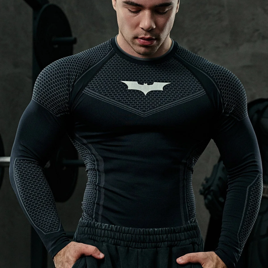 YoungLA - 8004 - Batman Compression Longsleeves - Black