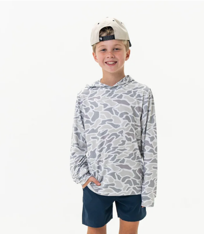 Youth Performance Hoodie - White Camo