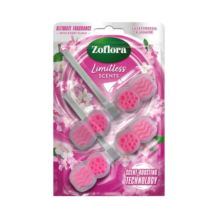 Zoflora Toilet Rim Block Sweet Freesia & Jasmine 2 Pack